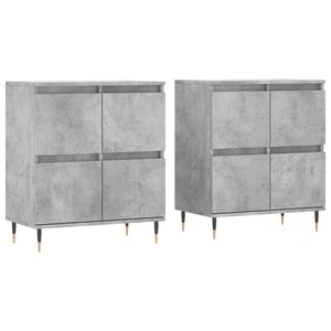 vidaXL Buffets 2 Pièces gris béton bois d'ingénierie