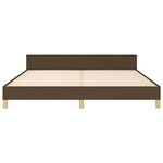 vidaXL Cadre de lit sans matelas marron foncé 180x200 cm tissu