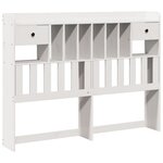 vidaXL Lit bibliothèque sans matelas blanc 140x200 cm bois pin massif