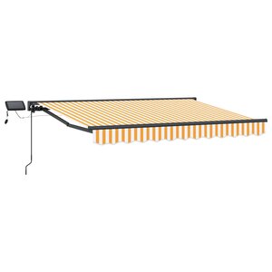 vidaXL Cadre de store manuel avec LEDs 2 5 x 2 m