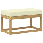 vidaXL Banc de Jardin Bois d'Acacia Massif Blanc