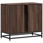 vidaXL Armoire de lavabo de salle de bain chêne marron 65x33x60 cm