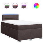 vidaXL Sommier à lattes de lit avec matelas Marron foncé 120x200 cm