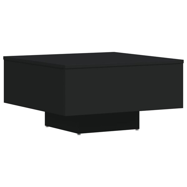 vidaXL Table basse noir 60x60x31 5 cm bois d'ingénierie