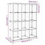 Vidaxl cubes de rangement 12 pièces transparent pp
