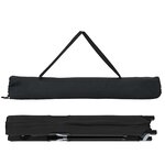 vidaXL 2 chaises longues pliantes   sacs de transport inclus  noires  en tissu Oxford 600D