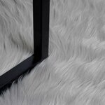 vidaXL Tapis en fausse Tafalla Gris Ø 80 cm Polyester