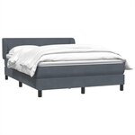 vidaXL Sommier à lattes de lit et matelas gris foncé 140x210cm velours