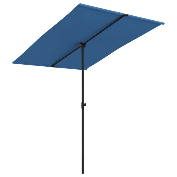 vidaXL Parasol de jardin avec mât en aluminium 2x1 5 m Bleu azuré