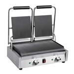 Grill panini professionnel lisse double - 2 9 kw - buffalo -  - inox 550x395x210mm