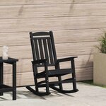 vidaXL Chaise Berçante de Jardin Noir 70 x 92 x 108 cm Plastique