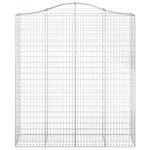 vidaXL Paniers à gabions arqués 5 Pièces 200x50x220/240 cm Fer galvanisé