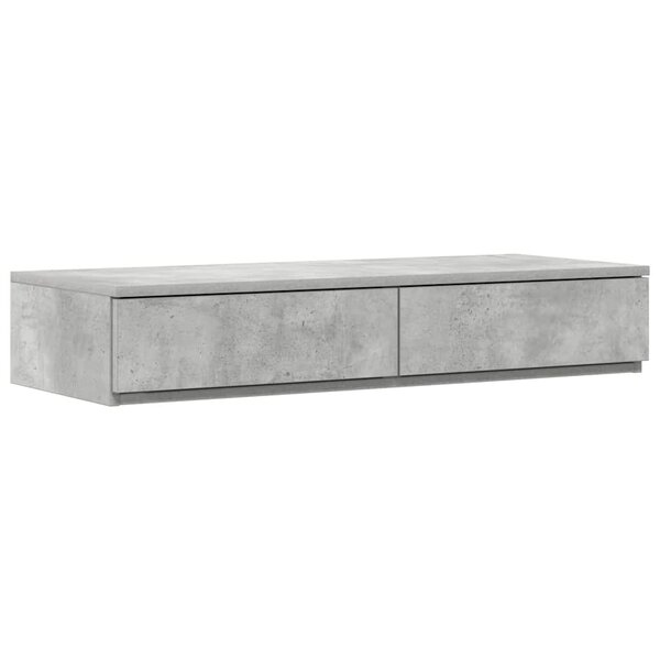 vidaXL Tiroirs de lit Gris béton 90 x 36.5 x 16.5 cm Bois d'ingénierie