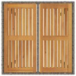 vidaXL Ensemble de salle à manger pour jardin 5 Pièces Gris et marron