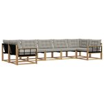 vidaXL Ensemble de canapés d'extérieur 7 pc Blanc et gris clair