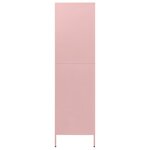 vidaXL Garde-robe Rose 90x50x180 cm Acier