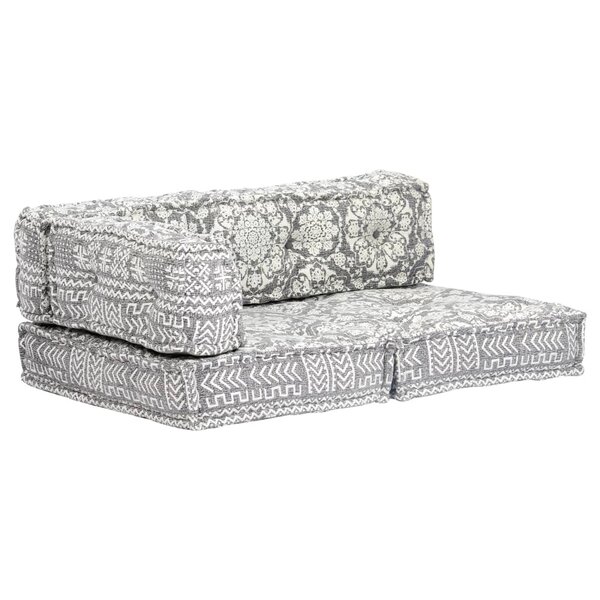 vidaXL Pouf Gris clair Tissu
