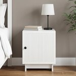 vidaXL Cabinet de chevet Blanc 43 x 34 5 x 50 cm Bois d'ingénierie