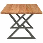 vidaXL Table à manger marron clair bois de chêne massif rectangulaire