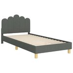 vidaXL Cadre de lit pour enfants avec tête de lit Gris foncé