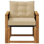 vidaXL Sofa de milieu extérieur Bois d'Acacia Massif Naturel