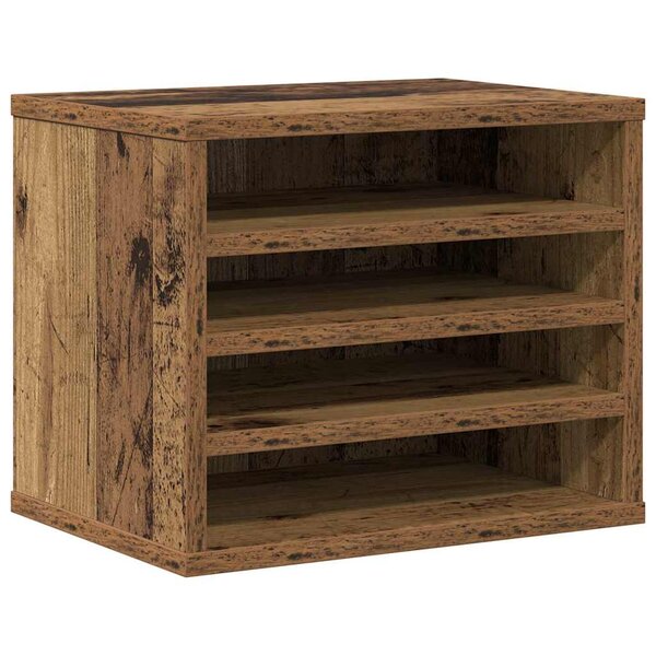 vidaXL Organiseur de bureau Bois ancien 36 x 26 x 29.5 cm