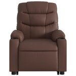 vidaXL Fauteuil inclinable de massage électrique marron similicuir
