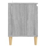 vidaXL Meuble TV avec pieds en bois solide Sonoma gris 103 5x35x50 cm