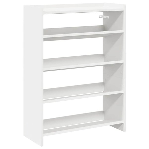 vidaXL Étagère à chaussures blanc 60x25x81 cm bois d'ingénierie