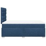 vidaXL Sommier à lattes de lit avec matelas Bleu 120x200 cm Tissu
