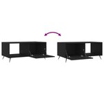 vidaXL Table basse noir 90x50x40 cm bois d'ingénierie