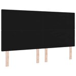 vidaXL Tête de lit LED avec des lumières à LED Noir 180 cm Polyester