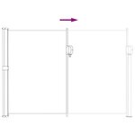 vidaXL Store latéral rétractable Gris 500 x 120 cm Polyester