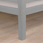 6 Pieds réhausseurs de lit - bois vernis 20 cm pour largeur lit 140 cm