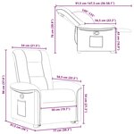 vidaXL Fauteuil inclinable marron foncé tissu
