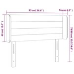 vidaXL Tête de lit avec oreilles Gris foncé 93x16x78/88 cm Tissu