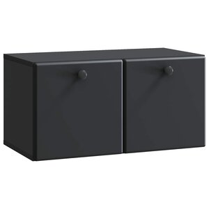 vidaXL Meuble TV mural 59 5 x 31 x 30 cm Noir Bois d'ingénierie