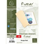 Paquet De 50 Chemises Forever® 170 100  Recyclé - 24x32cm - Rouge - X 10 - Exacompta