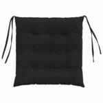 vidaXL Coussins de siège 2 Pièces Noir 40 x 40 x 6 cm tissu