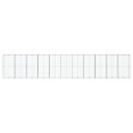 vidaXL Panier gabion avec couvercle 1100x100x200 cm fer galvanisé