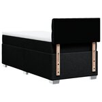 vidaXL Sommier à lattes de lit avec matelas Noir 90x200 cm Tissu