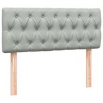 vidaXL Sommier à lattes de lit et matelas gris clair 120x220cm velours