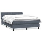 vidaXL Sommier à lattes de lit et matelas gris foncé 140x210cm velours