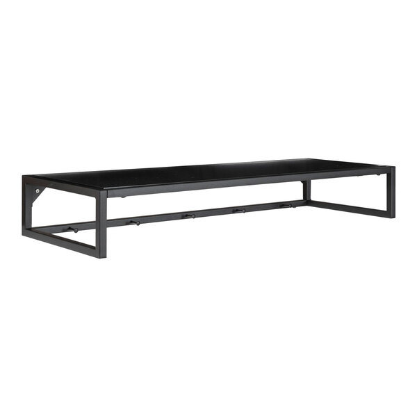 Étagère à chapeau murale noire 80 x 28 cm