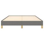 vidaXL Cadre de lit sans matelas gris foncé 160x200 cm tissu