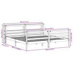 vidaXL Cadre de lit sans matelas blanc 180x200 cm bois massif de pin