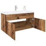 vidaXL Meuble avec vasque intégrée vieux bois bois d'ingénierie