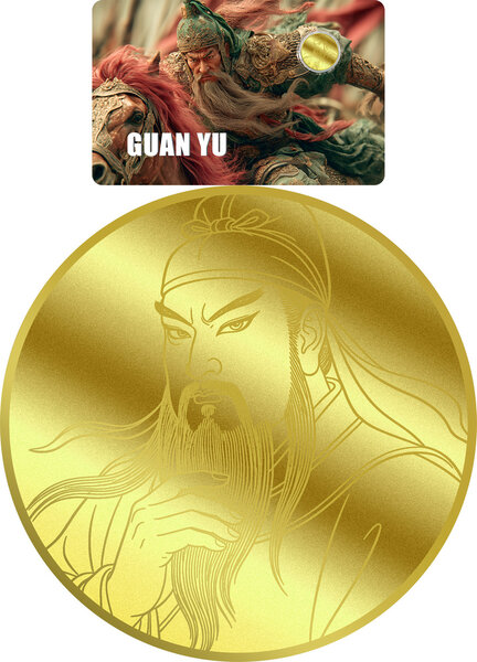 Pièce de monnaie en Or 12 Dollars g 0.031 (1/1000 oz) Millésime 2026 GUAN YU 1/1000 (PRÉCOMMANDE)