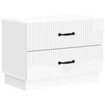 vidaXL Cabinet de chevet Blanc brillant 62 x 34 5 x 44 5 cm