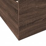vidaXL Cadre de lit et tiroirs chêne marron 140x190 cm bois ingénierie